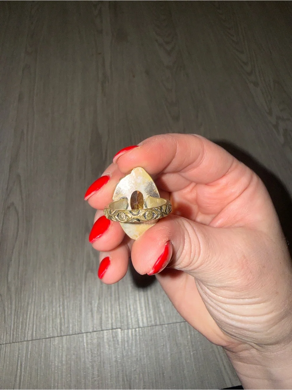 925 Sterling Silver Statement Ring - Size 8